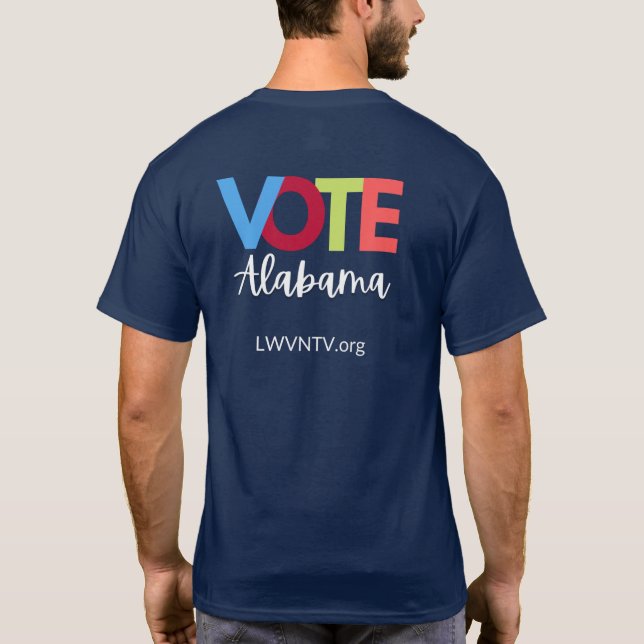 Vote Multi-Colour Block Letters T-Shirt (Back)