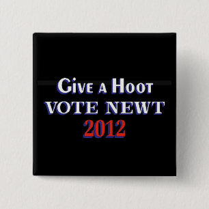 Vote Newt 2012 GAH 15 Cm Square Badge