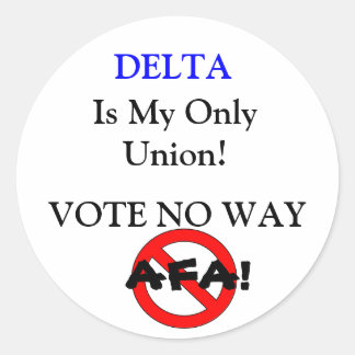 VOTE NO WAY afa... Classic Round Sticker