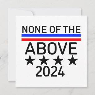Vote None of the Above Invitation