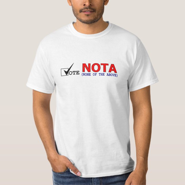 Vote NOTA simple T T-Shirt (Front)