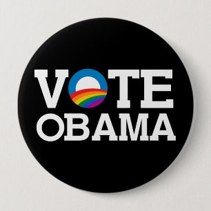 VOTE OBAMA 10 CM ROUND BADGE