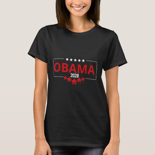 Vote Obama 2028 Retro Obama President 2028 Obama 2 T-Shirt (Front)