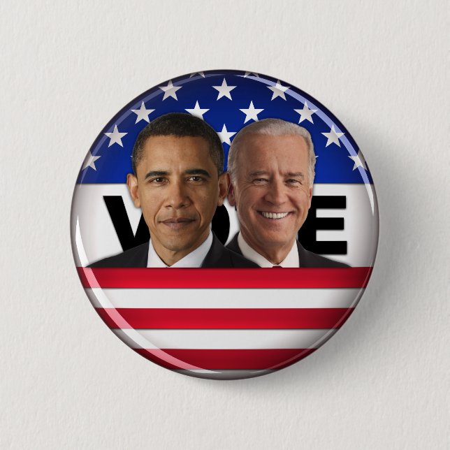 Vote Obama & Biden 6 Cm Round Badge (Front)