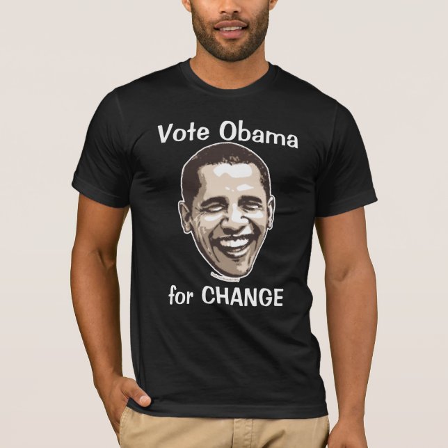 Vote Obama for Change T-Shirt (Front)