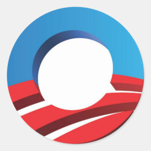 Vote Obama "O" Classic Round Sticker