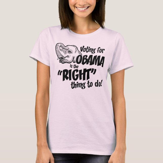 Vote Obama Right Thing Baby Doll T-Shirt (Front)