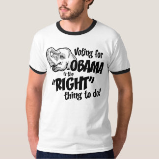 Vote Obama Right Thing Ringer T-Shirt