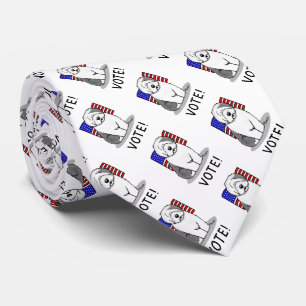 Vote! Old English Sheepdog Grey 1 Cute Political Tie