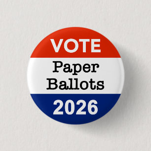 Vote Paper Ballots 2026 Midterm Election Paper Cup 3 Cm Round Badge
