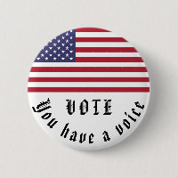 Vote patriotic elections USA American flag change