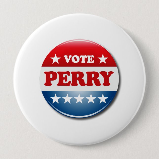 VOTE PERRY 10 CM ROUND BADGE (Front)