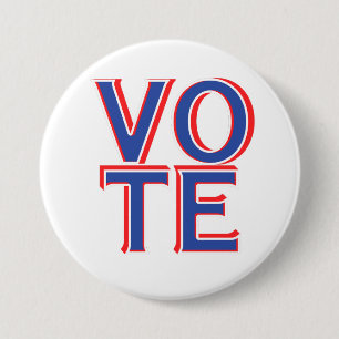 Vote Pin Button Political Campaign Election