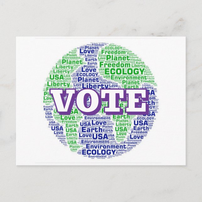 VOTE (Planet Earth - Ecology) Postcard (Front)