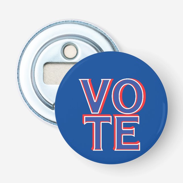 Vote Political Campaign Merchandise  Bottle Opener (Front)