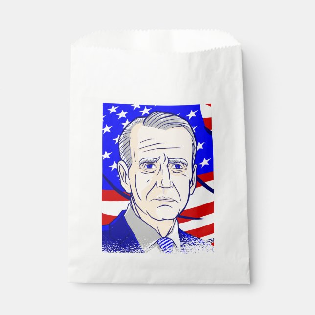 vote president biden american flag favour bags (Front)