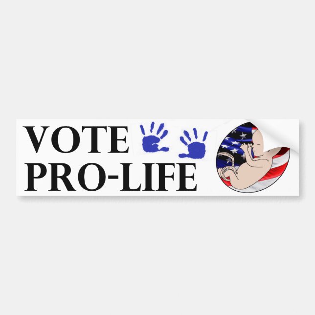 Vote Pro-Life Bumper Sticker (Front)