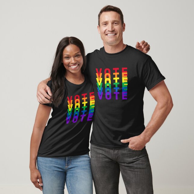 VOTE Rainbow Letters Men's T-Shirt (Unisex)