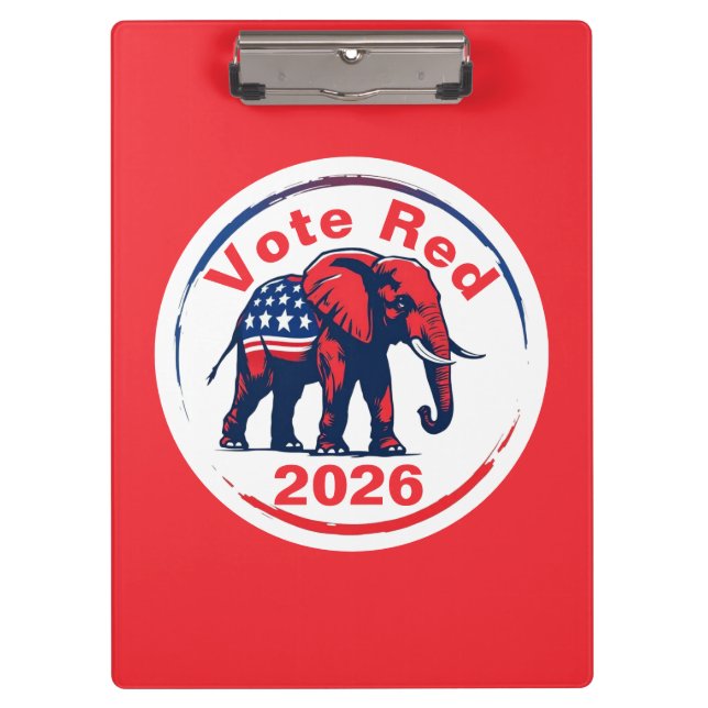 Vote Red 2026 Clipboard (Front)