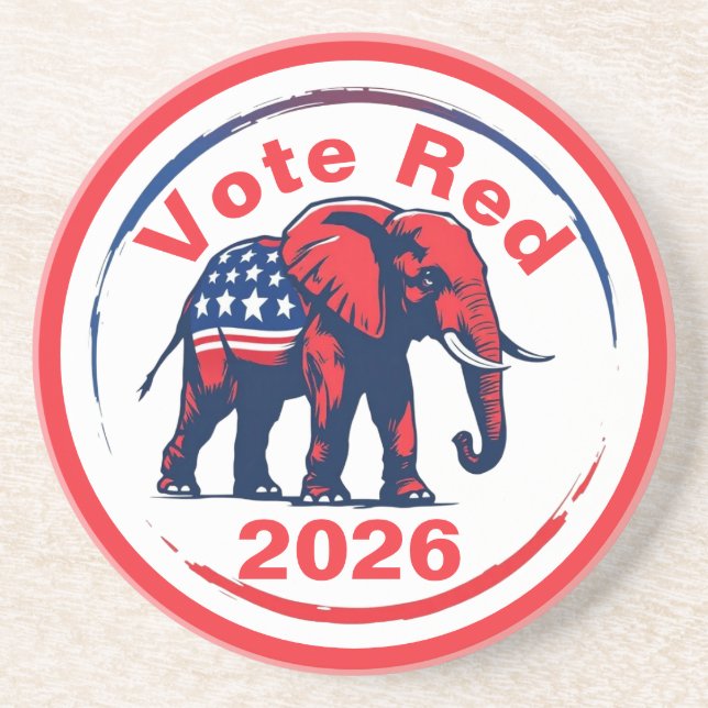 Vote Red 2026 Coaster (Front)