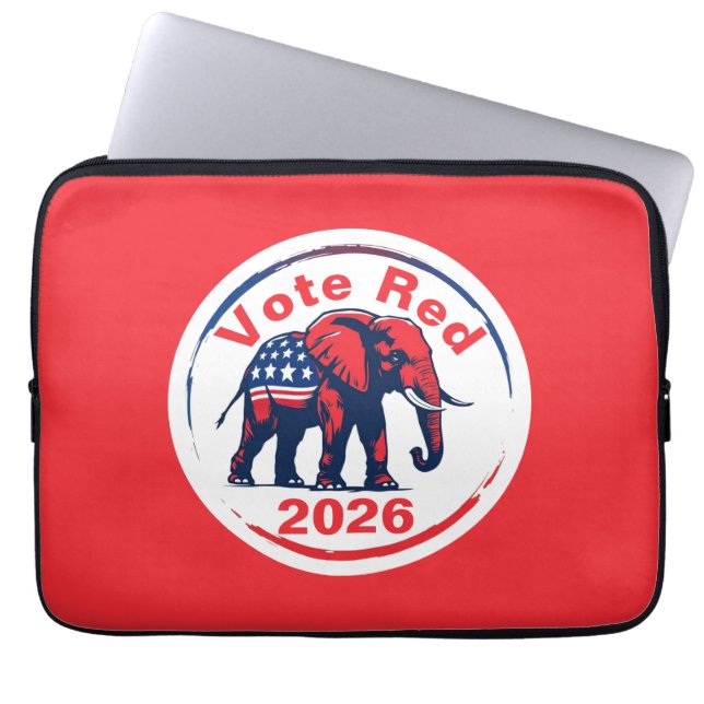 Vote Red 2026 Laptop Sleeve (Front)