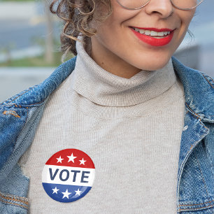 Vote Red and Blue Election 6 Cm Round Badge