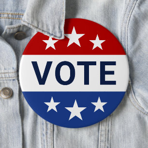 Vote Red and Blue Election 6 Cm Round Badge