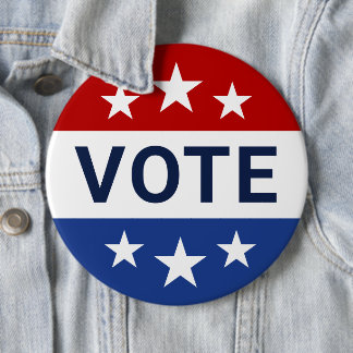 Vote Red and Blue Election 6 Cm Round Badge