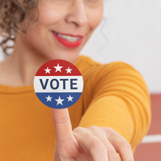 Vote Red and Blue Election Classic Round Sticker