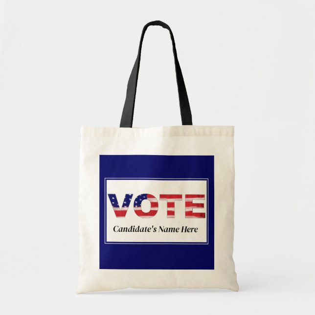 Vote Red/Blue Tote Bag (Front)