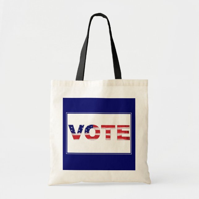 Vote Red/Blue Tote Bag (Front)