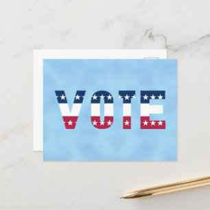 VOTE Red White and Blue (Stars) Postcard