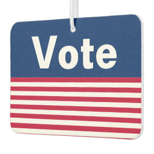 Vote Red White and Blue Stripes Car Air Freshener