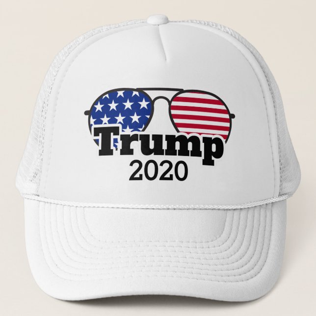 Vote Red White and Blue Trump 2020 Trucker Hat (Front)