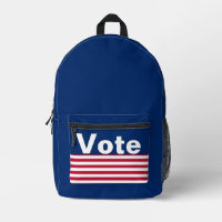 Vote Red White and Blue US Flag Style Stripes