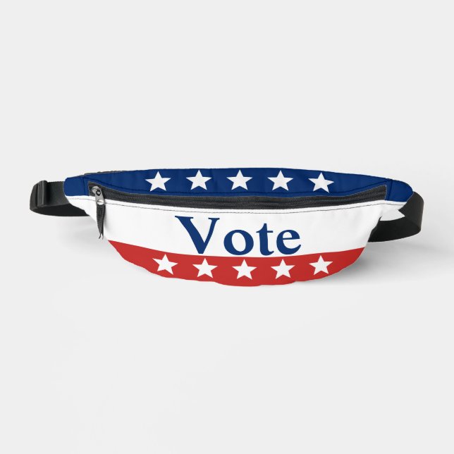Vote Red White and Blue with Stars Bum Bags (Front)