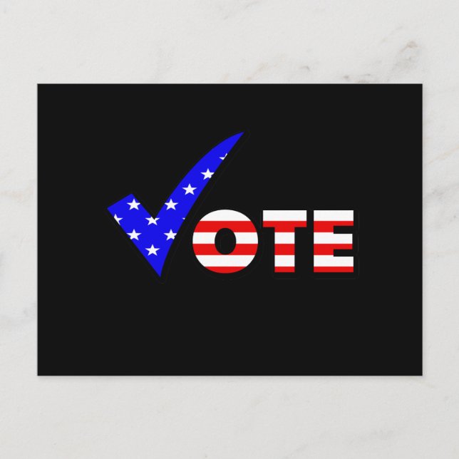 Vote Red White & Blue Postcard (Front)