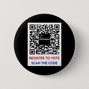 Vote - Register To Vote Ca 6 Cm Round Badge