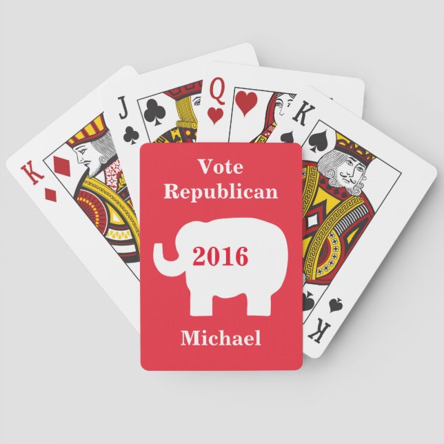 Vote Republican 2016 Name Personalised Poker Playing Cards (Back)