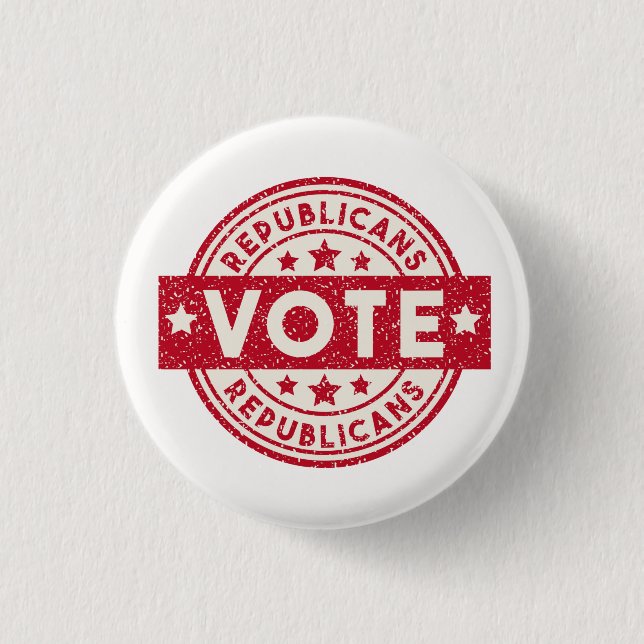 Vote Republican 3 Cm Round Badge (Front)