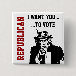 Vote Republican Button