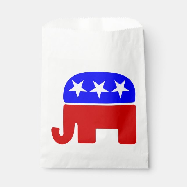  vote republican elephant politics election favour bags (Front)
