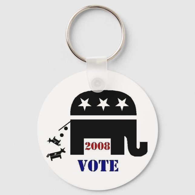 VOTE REPUBLICAN IN 2008 KEYCHAIN (Front)