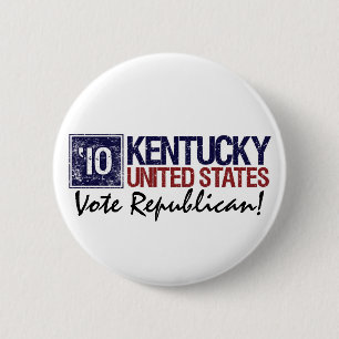 Vote Republican in 2010 – Vintage Kentucky 6 Cm Round Badge