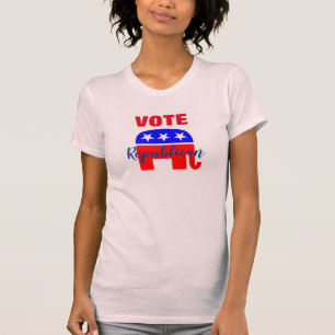 VOTE Republican with Patriotic Elephant T-Shirt