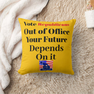Vote Republicans Out of Office Throw Pillow