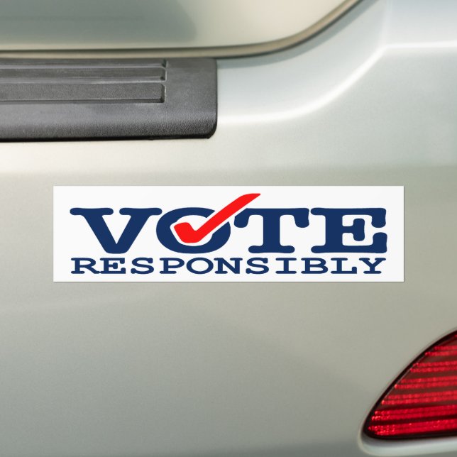 Vote Responsibly  Bumper Sticker (On Car)