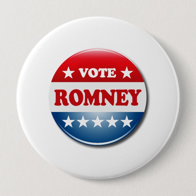 VOTE ROMNEY 10 CM ROUND BADGE (Front)