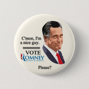 Vote Romney Please? 6 Cm Round Badge