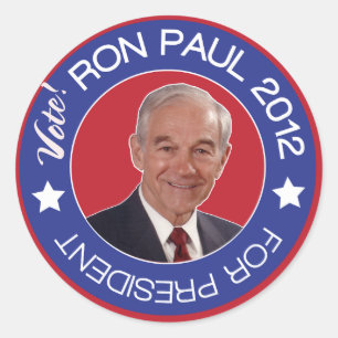 Vote Ron Paul 2012 Republican Classic Round Sticker